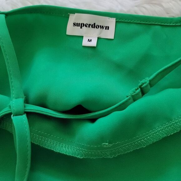 Medium Revolve Superdown Lola Strappy Back Green Top - Picture 9 of 10